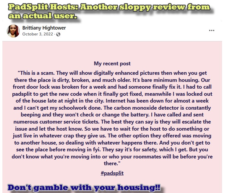 PadSplit Reviews and Complaints